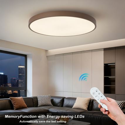 Brilagi - Lampada dimmerabile LED POOL SMART LED/128W/230V Ø 100 cm Wi-Fi Tuya + telecomando marrone