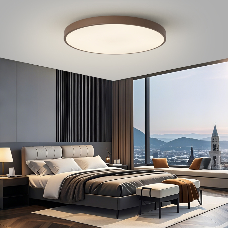 Brilagi - Lampada dimmerabile LED POOL SMART LED/128W/230V Ø 100 cm Wi-Fi Tuya + telecomando marrone