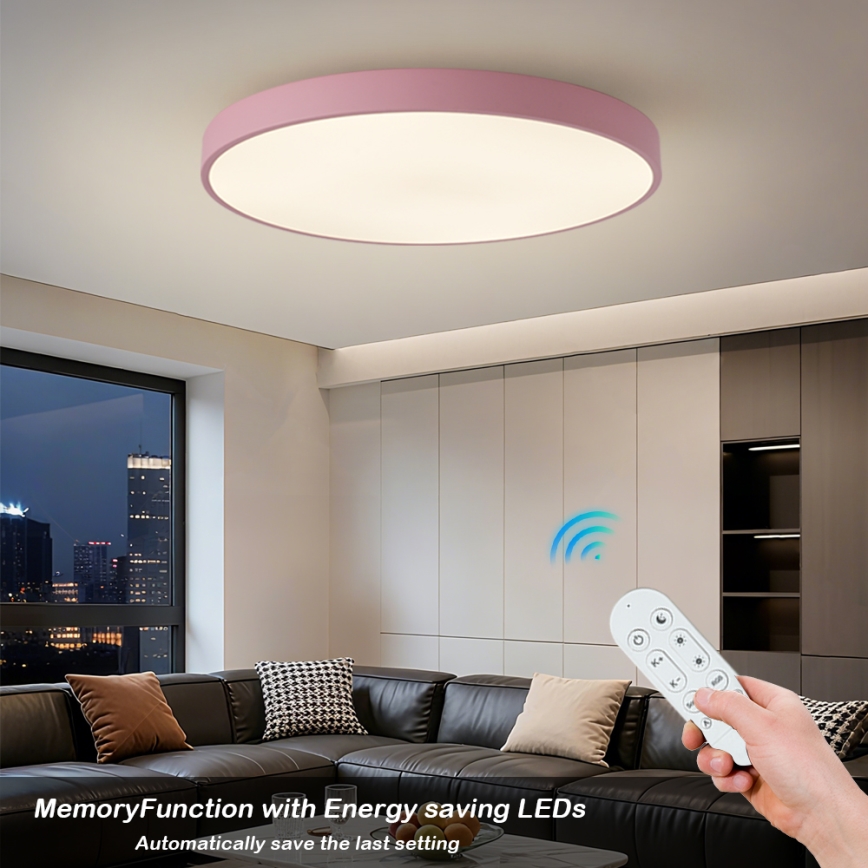Brilagi - Lampada LED dimmerabile POOL SMART LED/128W/230V Ø 100 cm Wi‑Fi Tuya + telecomando rosa