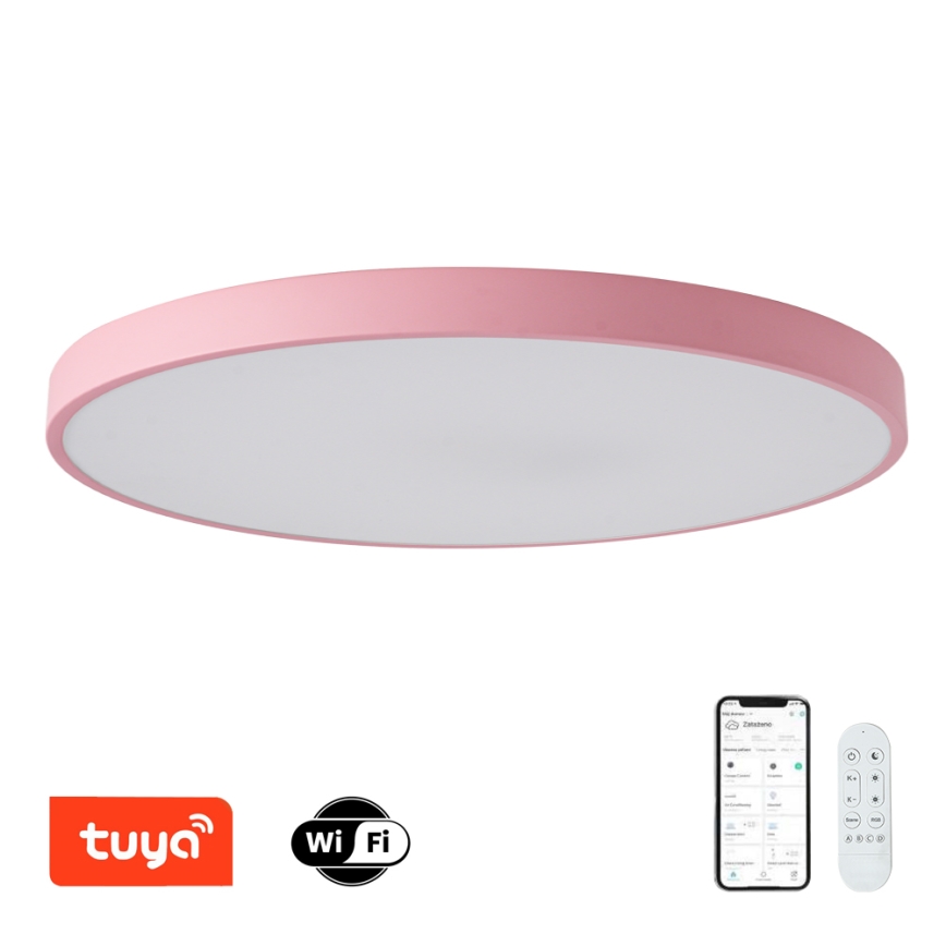 Brilagi - Lampada LED dimmerabile POOL SMART LED/128W/230V Ø 100 cm Wi‑Fi Tuya + telecomando rosa