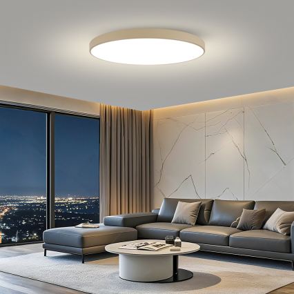 Brilagi - Plafoniera LED dimmerabile POOL SMART LED/180W/230V 3000-6000K 120 cm beige Wi-Fi Tuya + telecomando