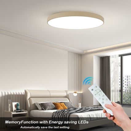Brilagi - Plafoniera LED dimmerabile POOL SMART LED/180W/230V 3000-6000K 120 cm beige Wi-Fi Tuya + telecomando