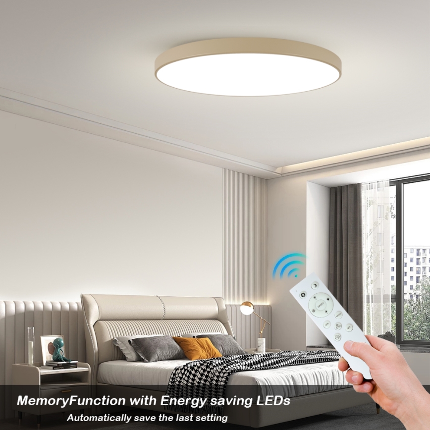 Brilagi - Plafoniera LED dimmerabile POOL SMART LED/180W/230V 3000-6000K 120 cm beige Wi-Fi Tuya + telecomando