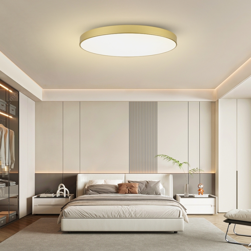 Brilagi - Plafoniera LED dimmerabile POOL SMART LED/180W/230V 3000-6000K 120 cm dorata Wi-Fi Tuya + telecomando