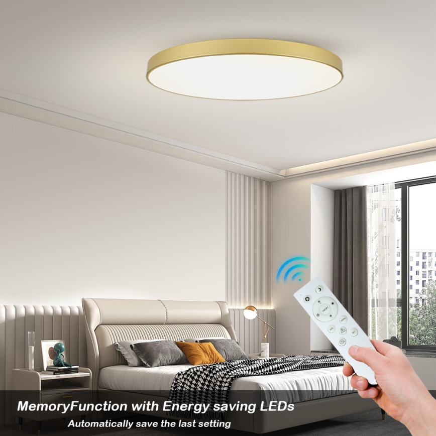 Brilagi - Plafoniera LED dimmerabile POOL SMART LED/180W/230V 3000-6000K 120 cm dorata Wi-Fi Tuya + telecomando