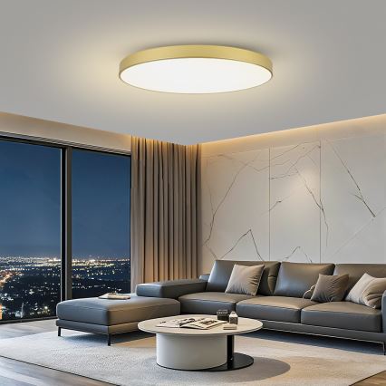 Brilagi - Plafoniera LED dimmerabile POOL SMART LED/180W/230V 3000-6000K 120 cm dorata Wi-Fi Tuya + telecomando