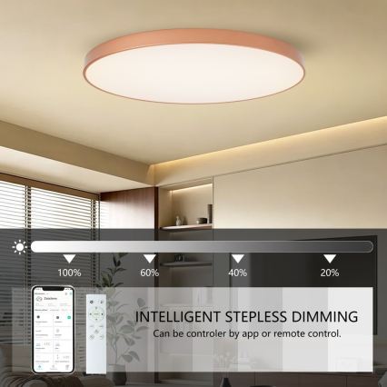BRILAGI - Plafoniera dimmerabile LED POOL SMART LED/180W/230V 3000-6000K 120 cm color bronzo Wi-Fi Tuya + telecomando