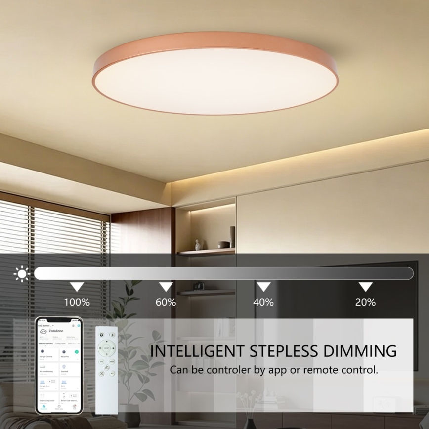 BRILAGI - Plafoniera dimmerabile LED POOL SMART LED/180W/230V 3000-6000K 120 cm color bronzo Wi-Fi Tuya + telecomando