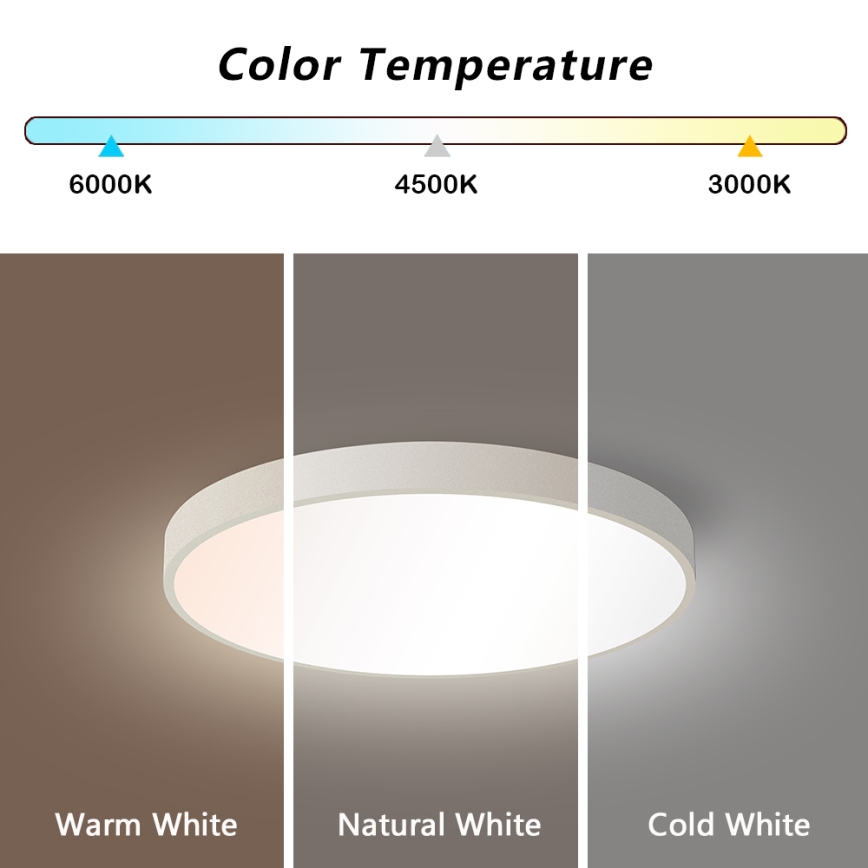 Brilagi - Lampada da soffitto dimmerabile a LED POOL SMART LED/48W/230V 3000-6000K 40 cm con telecomando bianca