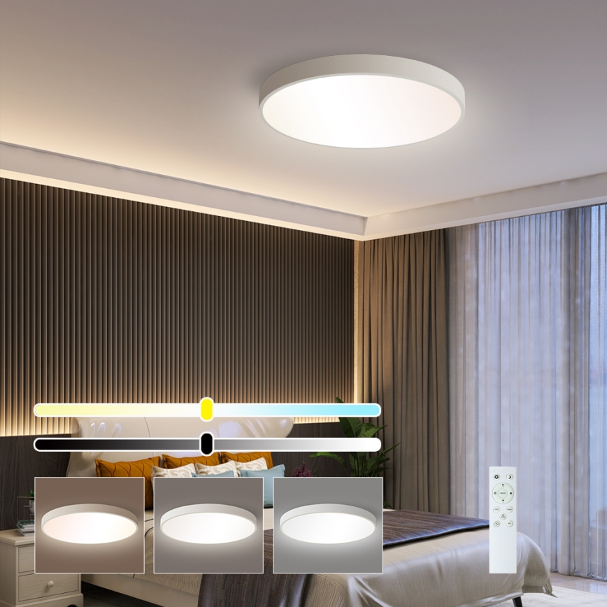 Brilagi - Lampada da soffitto dimmerabile a LED POOL SMART LED/48W/230V 3000-6000K 40 cm con telecomando bianca