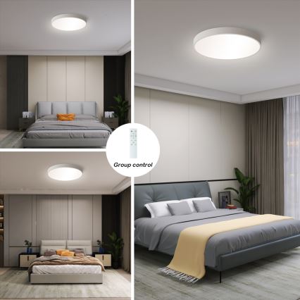 Brilagi - Lampada da soffitto dimmerabile a LED POOL SMART LED/48W/230V 40 cm 3000-6000K Wi-Fi Tuya + telecomando bianca