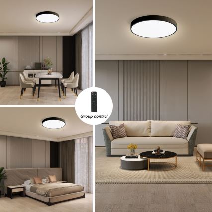 Brilagi - Lampada da soffitto dimmerabile a LED POOL SMART LED/48W/230V 40 cm 3000-6000K Wi-Fi Tuya + telecomando nero