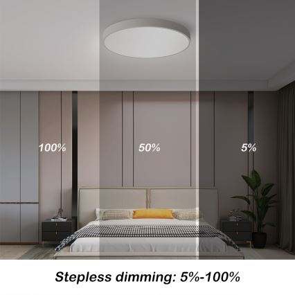 Brilagi - Plafoniera LED dimmerabile POOL SMART LED/48W/230V 40 cm 3000-6000K Wi-Fi Tuya + telecomando bianca