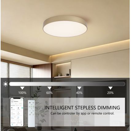 Brilagi - Plafoniera LED dimmerabile POOL SMART LED/60W/230V 3000-6000K Ø 50 cm Wi-Fi Tuya dorata + telecomando