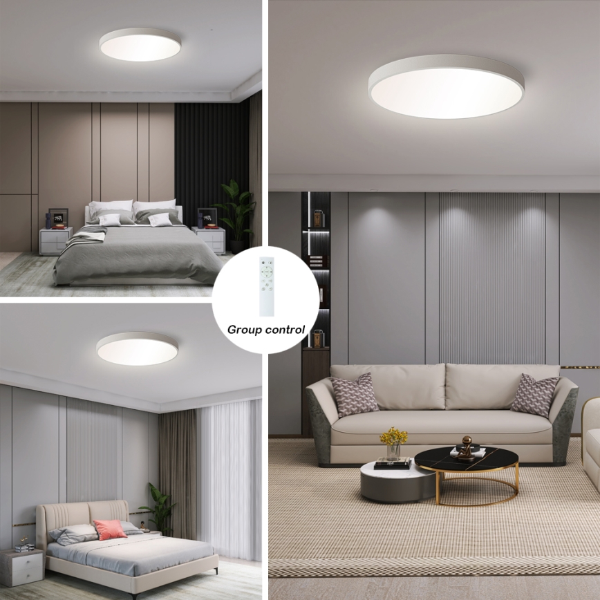 Brilagi - Lampada da soffitto dimmerabile a LED POOL SMART LED/60W/230V 50 cm 3000-6000K Wi-Fi Tuya + telecomando bianca