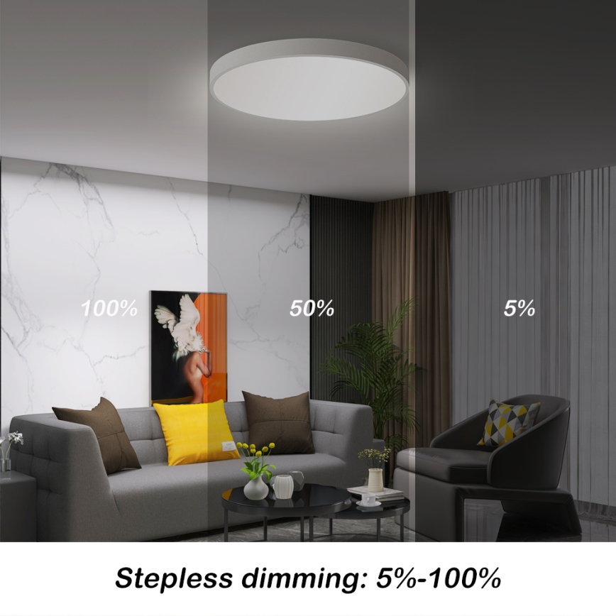 Brilagi - Lampada da soffitto dimmerabile a LED POOL SMART LED/60W/230V 50 cm 3000-6000K Wi-Fi Tuya + telecomando bianca
