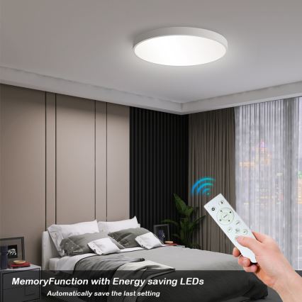Brilagi - Lampada da soffitto dimmerabile a LED POOL SMART LED/60W/230V 50 cm 3000-6000K Wi-Fi Tuya + telecomando bianca