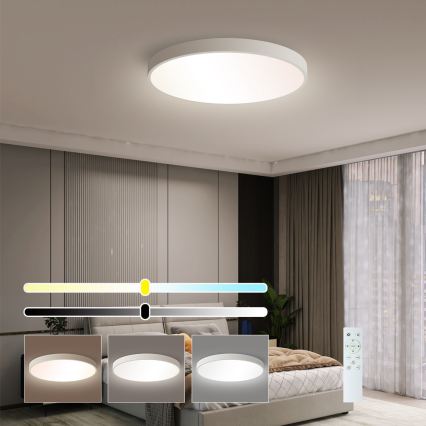 Brilagi - Lampada da soffitto dimmerabile a LED POOL SMART LED/60W/230V 50 cm 3000-6000K Wi-Fi Tuya + telecomando bianca