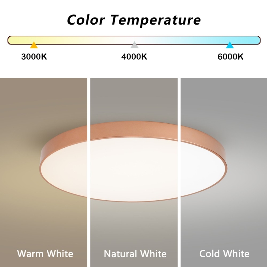 Brilagi - Plafoniera LED dimmerabile POOL SMART LED/100W/230V 3000-6000K Ø 80 cm Wi-Fi Tuya bronzo + telecomando