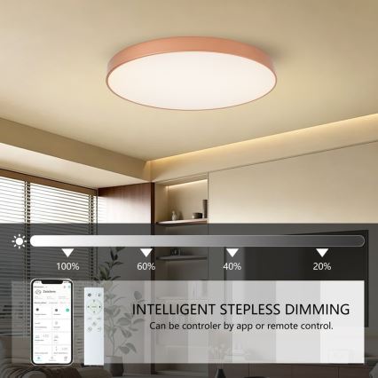Brilagi - Plafoniera LED dimmerabile POOL SMART LED/100W/230V 3000-6000K Ø 80 cm Wi-Fi Tuya bronzo + telecomando