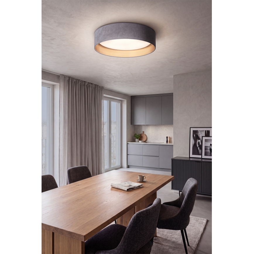 Brilagi - Plafoniera LED dimmerabile VELVET SMART VARI LED/36W/230V 3000-6500K Ø 55 cm grigio/oro + telecomando