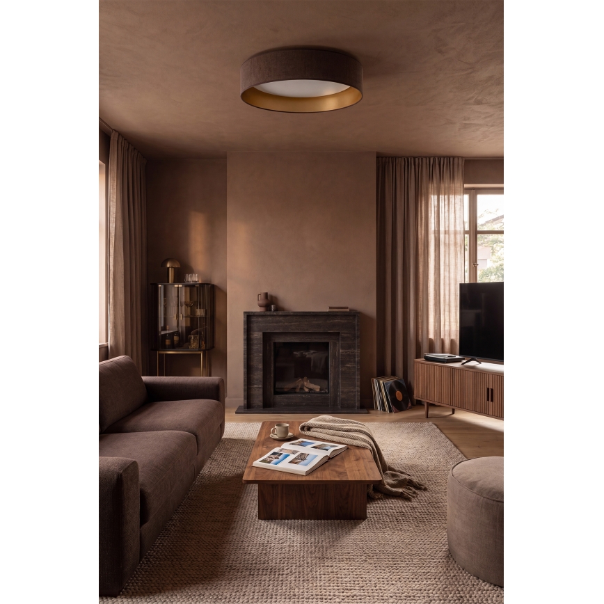 Brilagi - Plafoniera LED dimmerabile VELVET SMART VARI LED/36W/230V 3000-6500K Ø 55 cm marrone/oro + telecomando