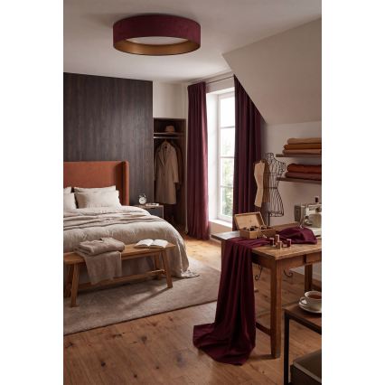Brilagi - Plafoniera dimmerabile a LED VELVET SMART VARI LED/36W/230V 3000-6500K Ø 55 cm bordeaux/oro + telecomando