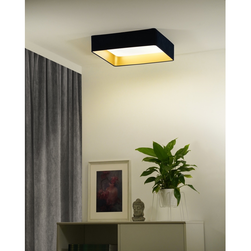 Brilagi - Plafoniera LED dimmerabile VELVET SQUARE SMART LED/36W/230V 60x60 cm 2700-6500K Wi-Fi Tuya + telecomando blu scuro