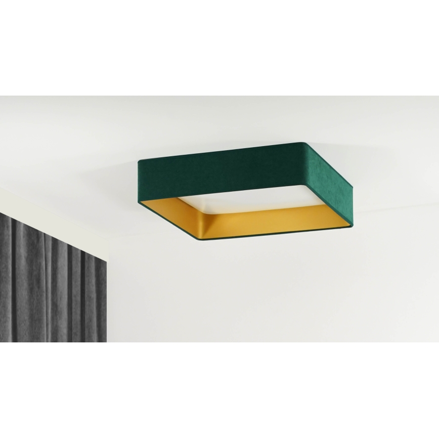 Brilagi - Lampada da soffitto LED dimmerabile VELVET SQUARE SMART LED/36W/230V 60x60 cm 2700-6500K Wi-Fi Tuya + telecomando verde