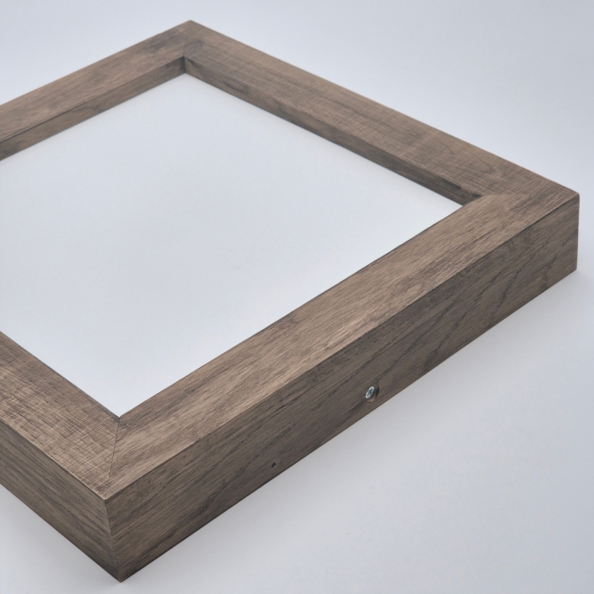 Brilagi - Lampada da soffitto dimmerabile per bagno WOODY FRAME LED/24W/230V rovere noce 30x30 cm 3000-6000K IP44 + telecomando