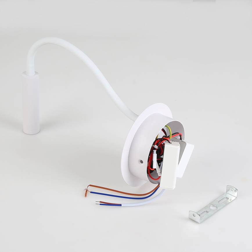 Brilagi - LED Lampada flessibile da muro con porta USB MAYA LED/3W/230V 4000K bianco