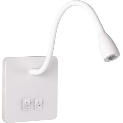 Brilagi - LED Lampada flessibile da muro MAYA Double LED/4W/230V + LED/3W bianco