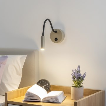 Brilagi - LED Lampada flessibile da muro MAYA LED/3W/230V 4000K beige
