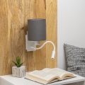 Brilagi - LED Lampada flessibile da muro NUBILA 1xE27/25W/230V + LED/3W bianco/antracite