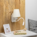 Brilagi - LED Lampada flessibile da muro NUBILA 1xE27/25W/230V + LED/3W bianco/color crema