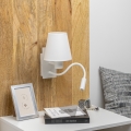 Brilagi - LED Lampada flessibile da muro NUBILA 1xE27/25W/230V + LED/3W bianco