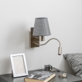 Brilagi - LED Lampada flessibile da muro NUBILA 1xE27/25W/230V + LED/3W cromo opaco/grigio