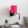 Brilagi - LED Lampada flessibile da muro NUBILA 1xE27/25W/230V + LED/3W nero/rosa