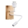 Brilagi - LED Lampada flessibile da muro NUBILA WOOD 1xE27/25W/230V + LED/3W quercia/bianco