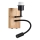 Brilagi - LED Lampada flessibile da muro NUBILA WOOD 1xE27/25W/230V + LED/3W quercia/nero