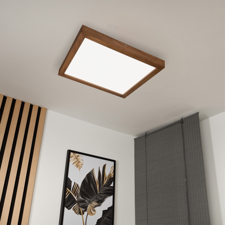 Brilagi - LED Lampada da soffitto per bagno WOODY FRAME LED/40W/230V 60x60 cm IP44 ciliegia