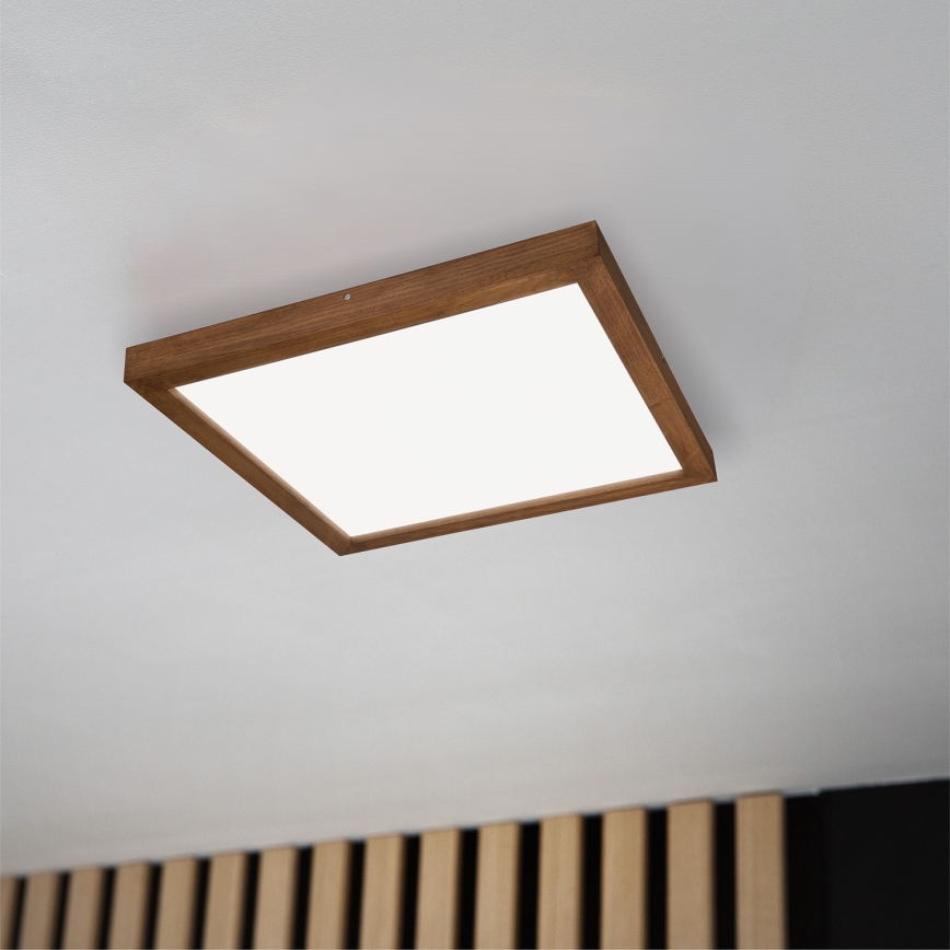 Brilagi - LED Lampada da soffitto per bagno WOODY FRAME LED/40W/230V 60x60 cm IP44 ciliegia