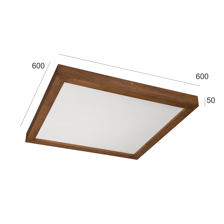 Brilagi - LED Lampada da soffitto per bagno WOODY FRAME LED/40W/230V 60x60 cm IP44 ciliegia