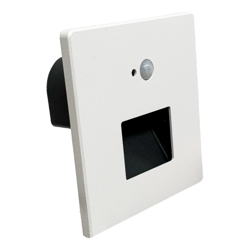 Brilagi - Lampada a LED per scale con sensore di movimento e crepuscolare JACK LED/3W/230V 3000/4000/6500K IP65 bianco