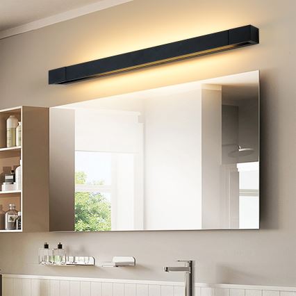 Brilagi - Illuminazione a LED per specchio da bagno AQUA LINE LED/18W/230V 60 cm IP44 nero CRI 90