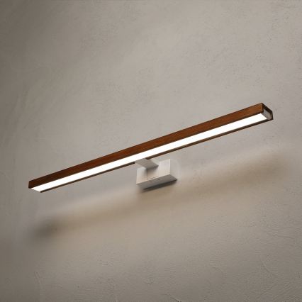 Brilagi - Illuminazione a LED per specchio da bagno WOODY MIRROR 3 in 1 LED/15W/230V 80 cm IP44 bianco/rovere ciliegio