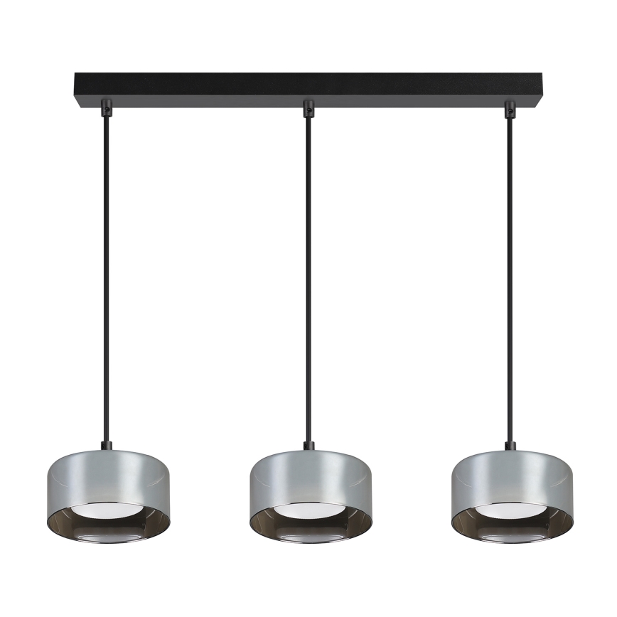 Brilagi - LED Lampadario a cavo AURA LUX 3xGX53/30W/230V nero/fumé