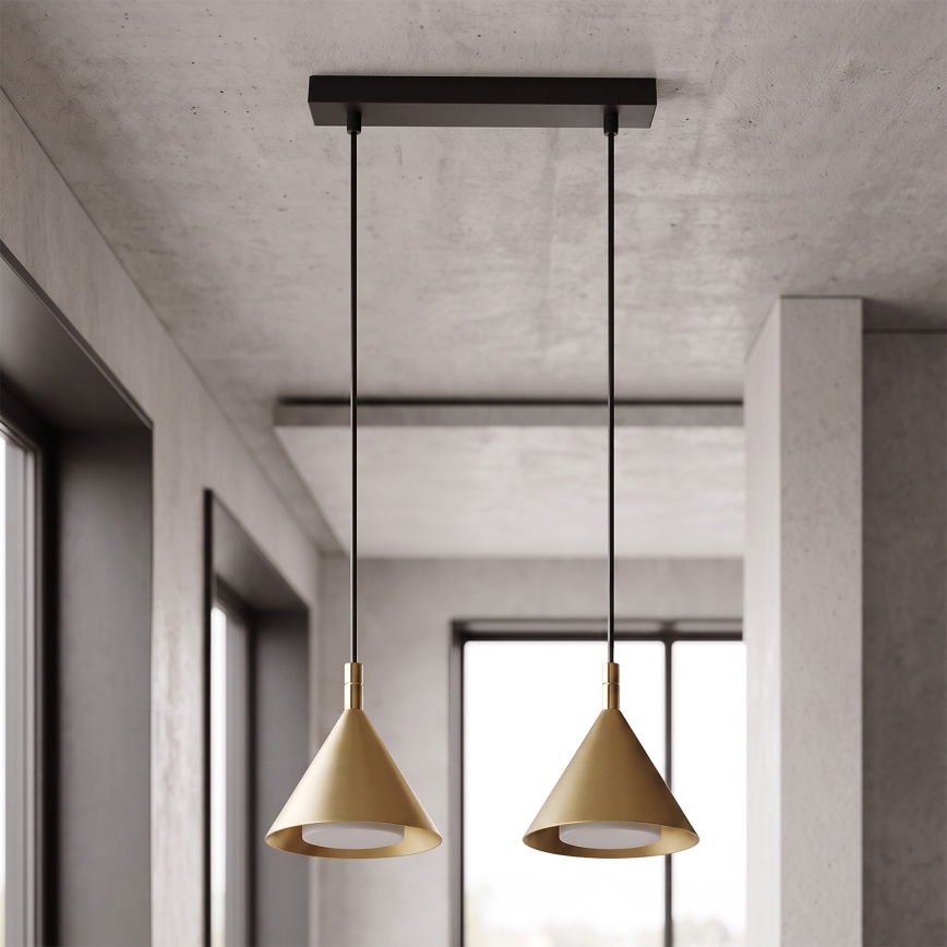 BRILAGI - LED Lampadario a cavo CONE DOUBLE 2xGX53/15W/230V oro