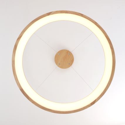 Brilagi - Lampadario LED a sospensione con cavo FALCON WOOD LED/60W/230V 3000/4000/6000K Ø 80 cm, finitura in legno