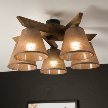 Brilagi - LED  Lampadario a plafone ANTHONY 5xE14/40W/230V quercia/marrone